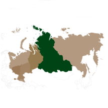 Сибирский федеральный округ на карте России